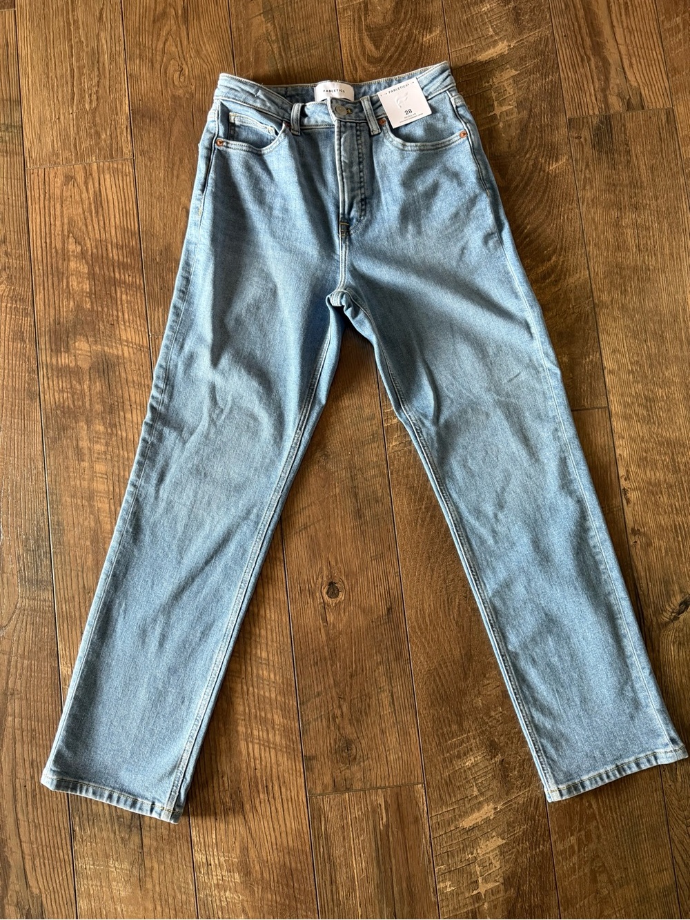 Fabletics Light Blue Ankle-Length Jeans
